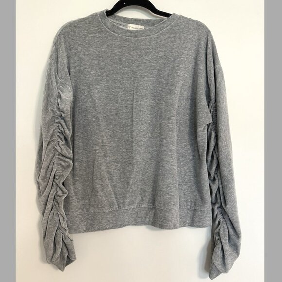 Grey Velour Pullover Sweater - Picture 1 of 3